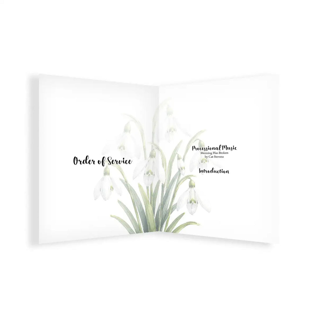 Snowdrops Funeral Order of Service