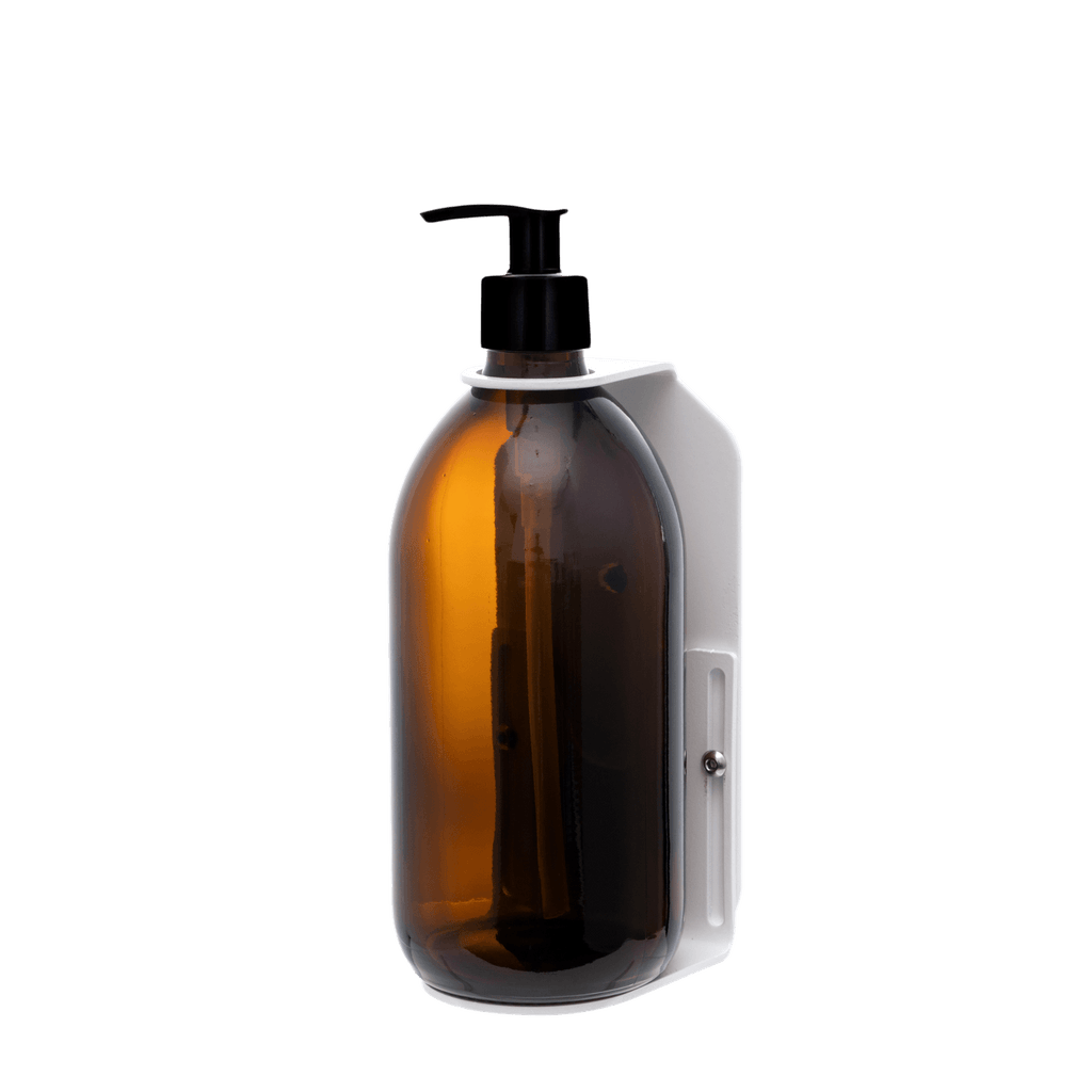 Brown bottle with a pump on a transparent background